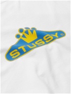 STÜSSY - Logo-Print Cotton-Jersey T-Shirt - White - XS
