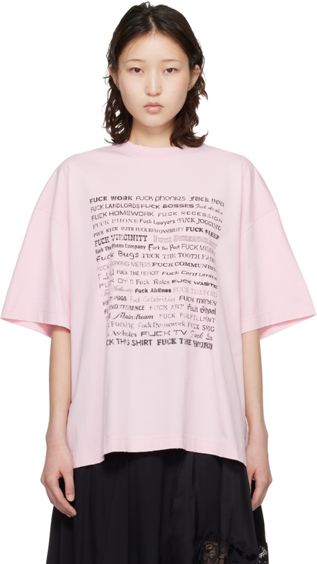 Photo: VETEMENTS Pink Fuck Everything T-Shirt