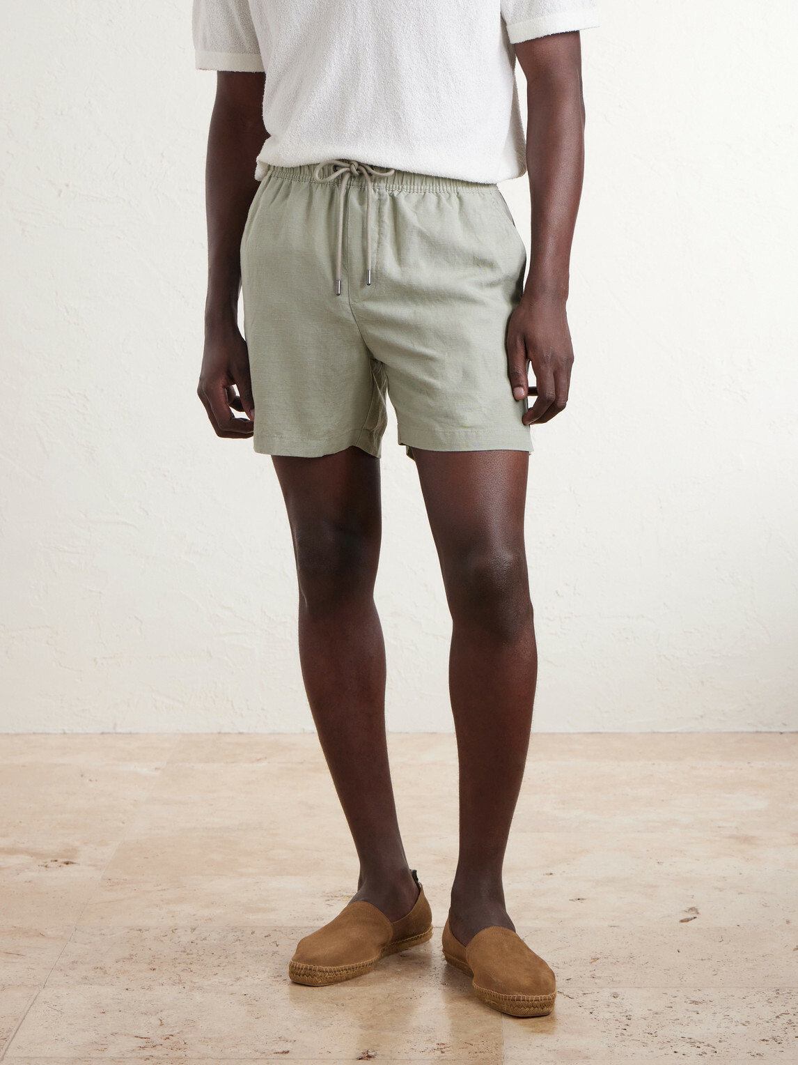 Onia - Straight-Leg Linen and Lyocell-Blend Shorts - Green