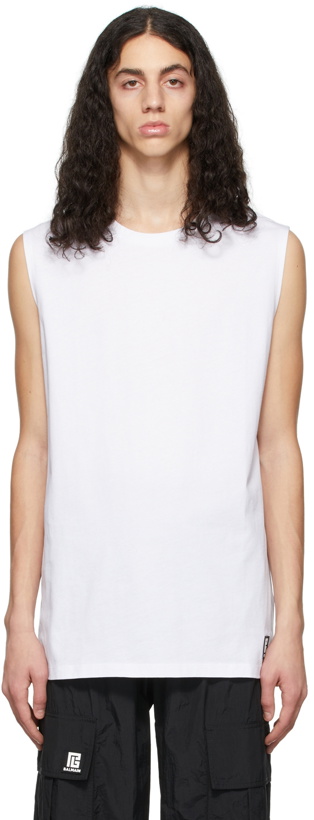 Photo: Balmain White Logo T-Shirt