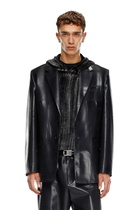 Diesel Pinstripe blazer with coated front - Jackets Mens in Black