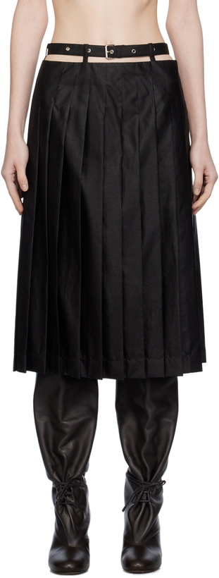 Photo: UMBER POSTPAST Brown Pleated Midi Skirt