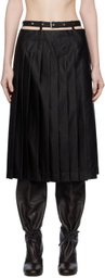 UMBER POSTPAST Brown Pleated Midi Skirt
