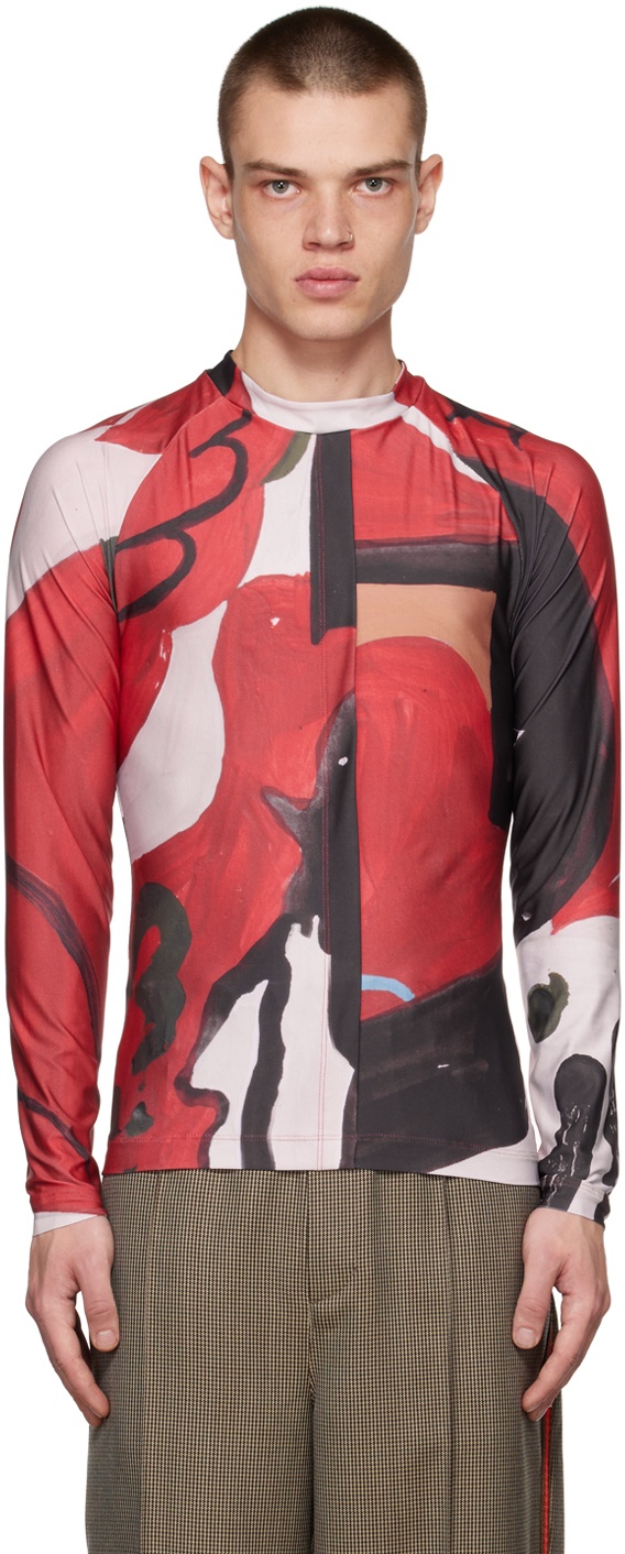 Photo: Bethany Williams Red Graphic Long Sleeve T-Shirt