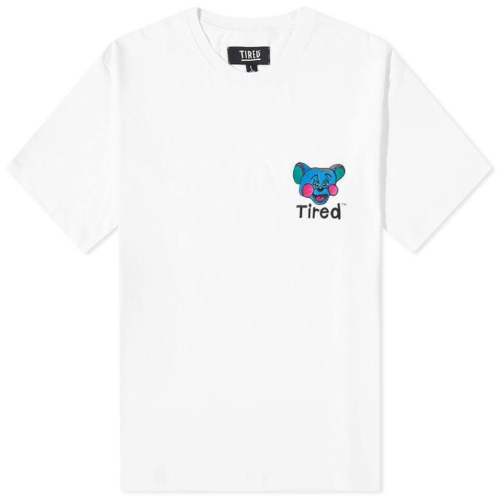 Photo: Tired Skateboards Men's Tipsy Mouse Embroidered T-Shirt in White