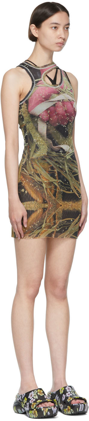 Ottolinger Pink & Green Recycled Polyester Mini Dress Ottolinger