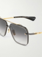 DITA - Mach-Six Aviator-Style Gold-Tone and Rhodium Sunglasses