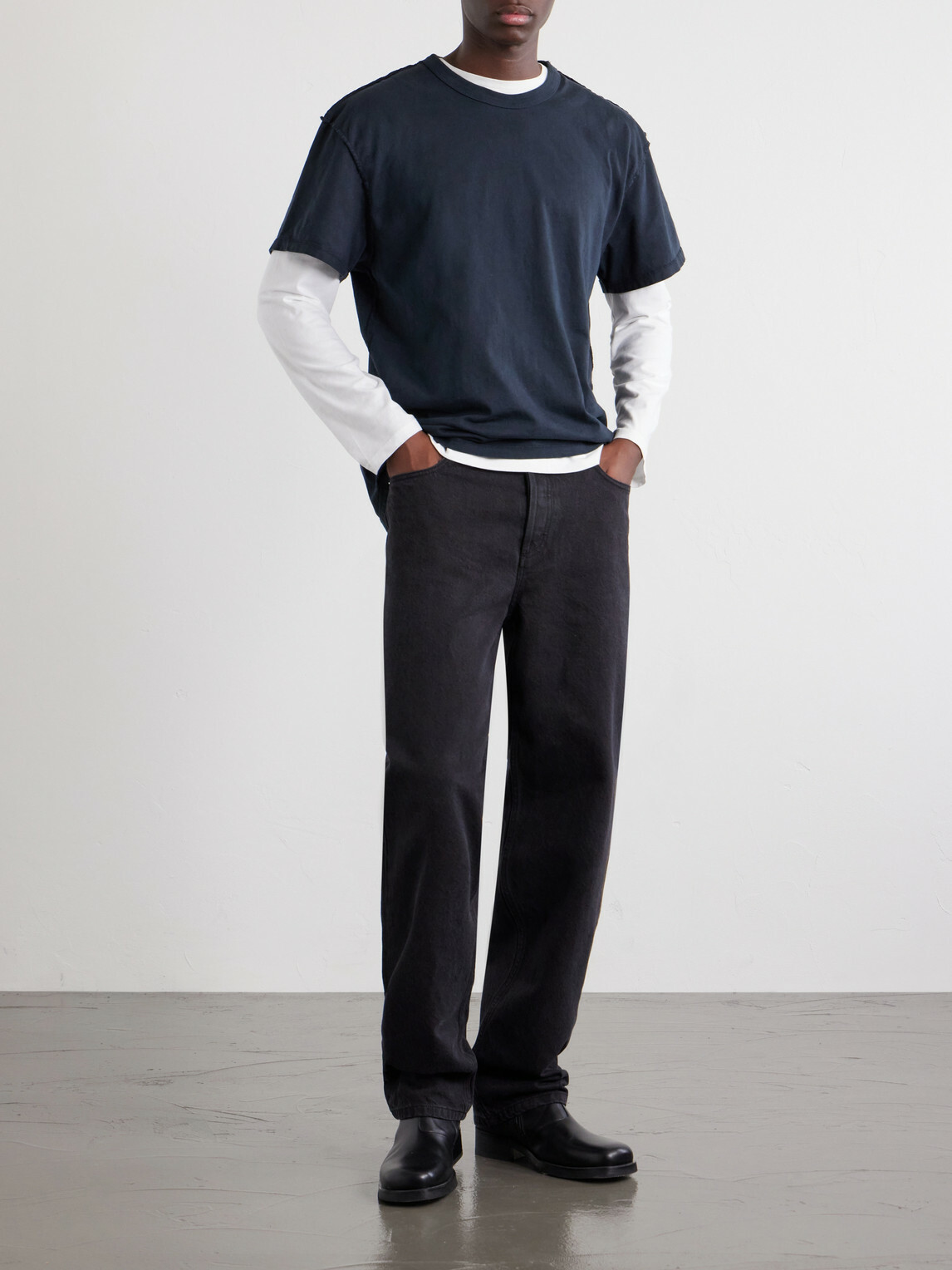 Les Tien - Cotton-Jersey T-Shirt - Black
