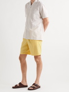 ALTEA - Slub Linen-Blend Shorts - Yellow