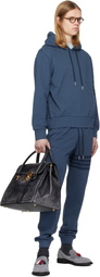 Thom Browne Blue Overdyed Solid Loopback 4 Bar Sweatpants