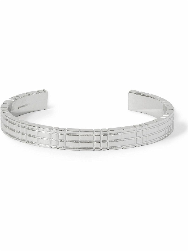 Photo: Burberry - Engraved Silver-Tone Cuff - Silver