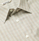 Auralee - Puppytooth Wool Shirt - Neutrals