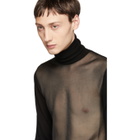 Neil Barrett Black Sheer Crewneck Sweater
