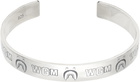 BAPE Silver Shark Bangle Bracelet