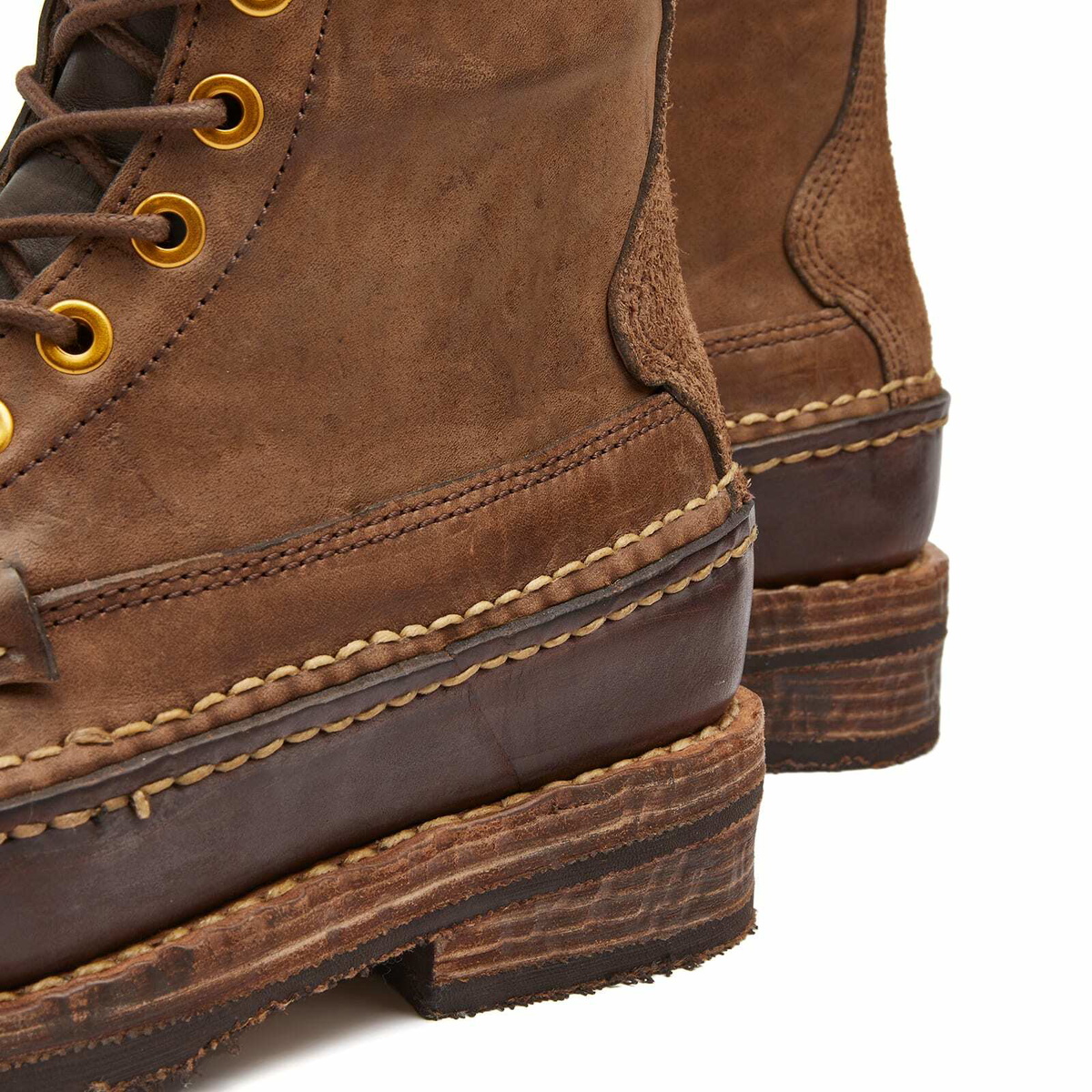 Visvim Men's Grizzly Camper Hi-Folk in Dk.Brown Visvim