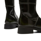MIISTA Women's Dahlia Khaki Black Ankle Boots in Khaki/Black
