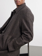 Oliver Spencer - Lothian Houndstooth Tweed Coat - Brown