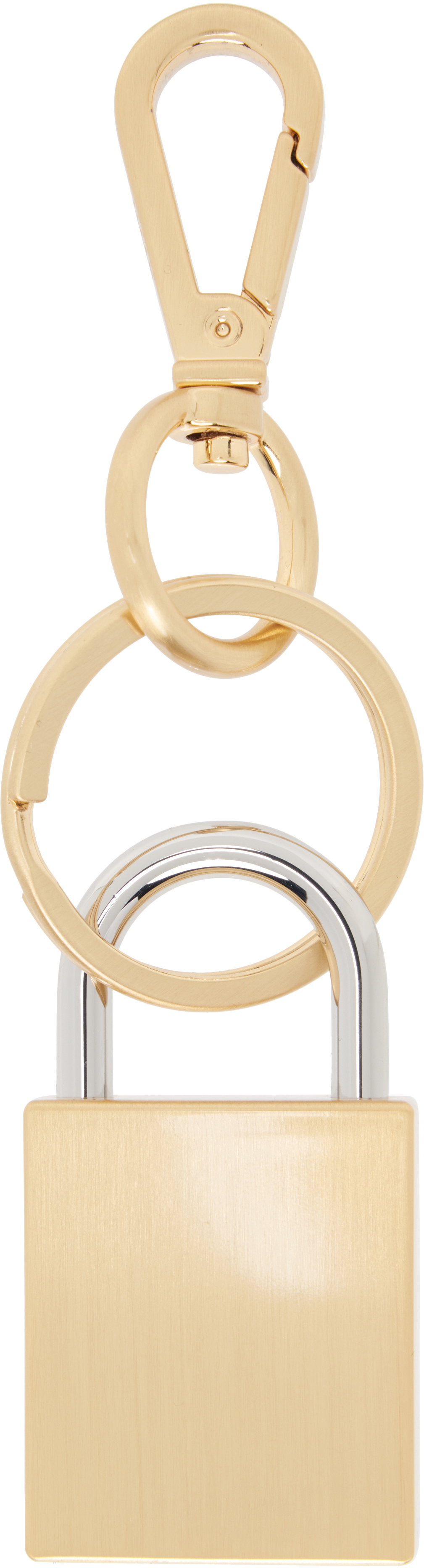 AMI Paris Gold Ami De Coeur Padlock Keychain