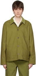 Saturdays NYC Green Flores Reversible Jacket