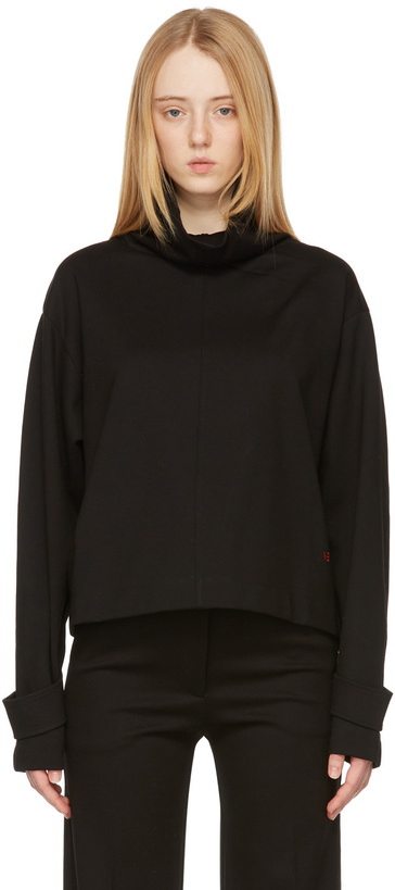 Photo: Victoria Beckham Black Oversized Neck Turtleneck