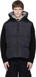 Canada Goose Black HyBridge Grove Knit Hoodie Down Jacket