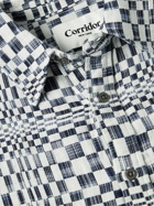 Corridor - High Focus Checked Cotton-Gauze Shirt - Blue
