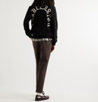 Wacko Maria - Embroidered Knitted Cardigan - Black