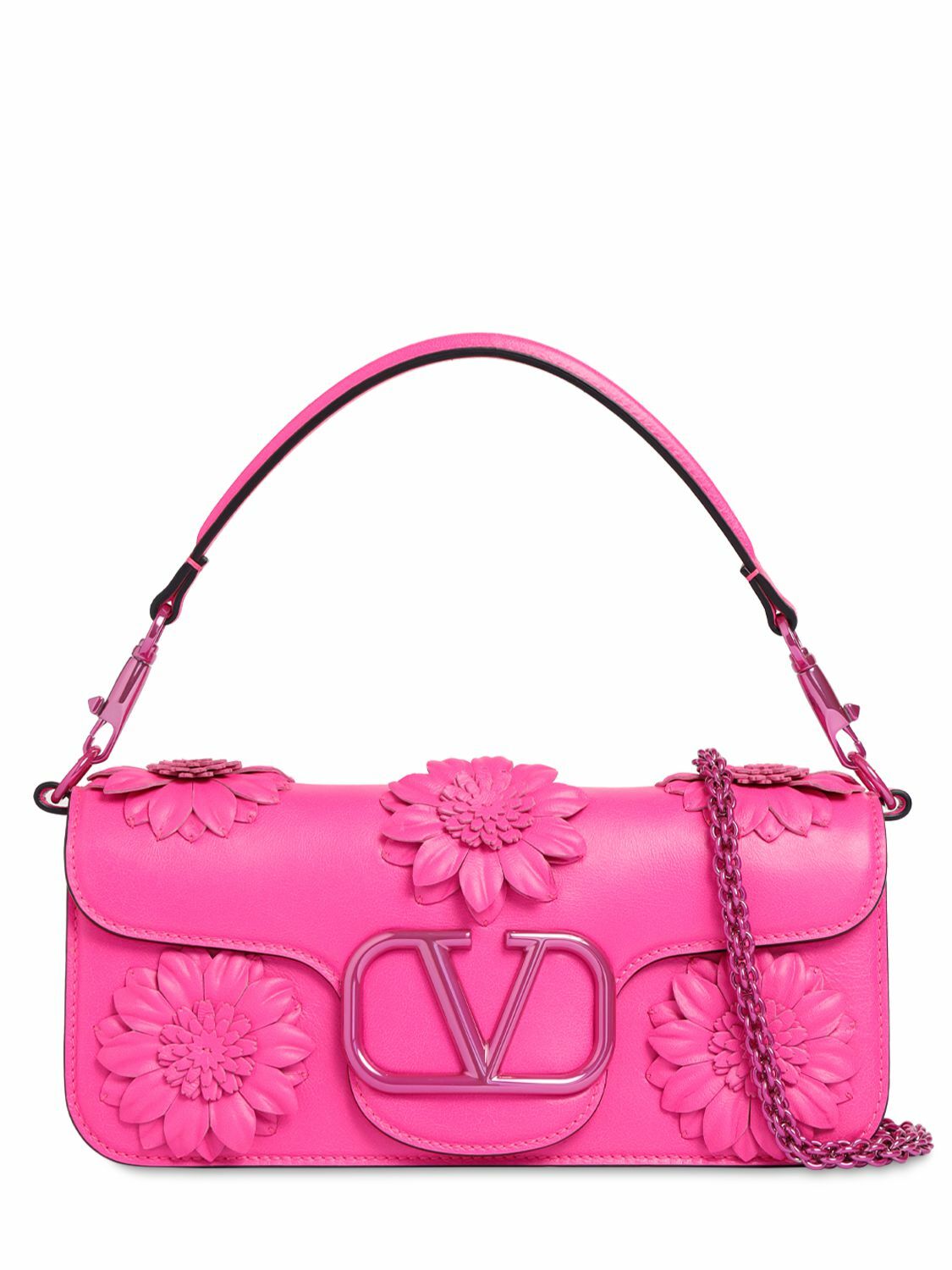 VALENTINO GARAVANI - Loco Flower Leather Shoulder Bag