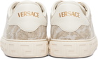 Versace Beige Greca Jacquard Canvas Sneakers