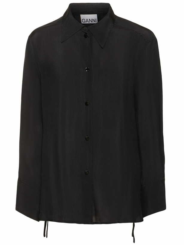 Photo: GANNI Habotai Viscose Oversize Shirt