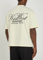 Kidwest Script Logo-print Cotton T-shirt White