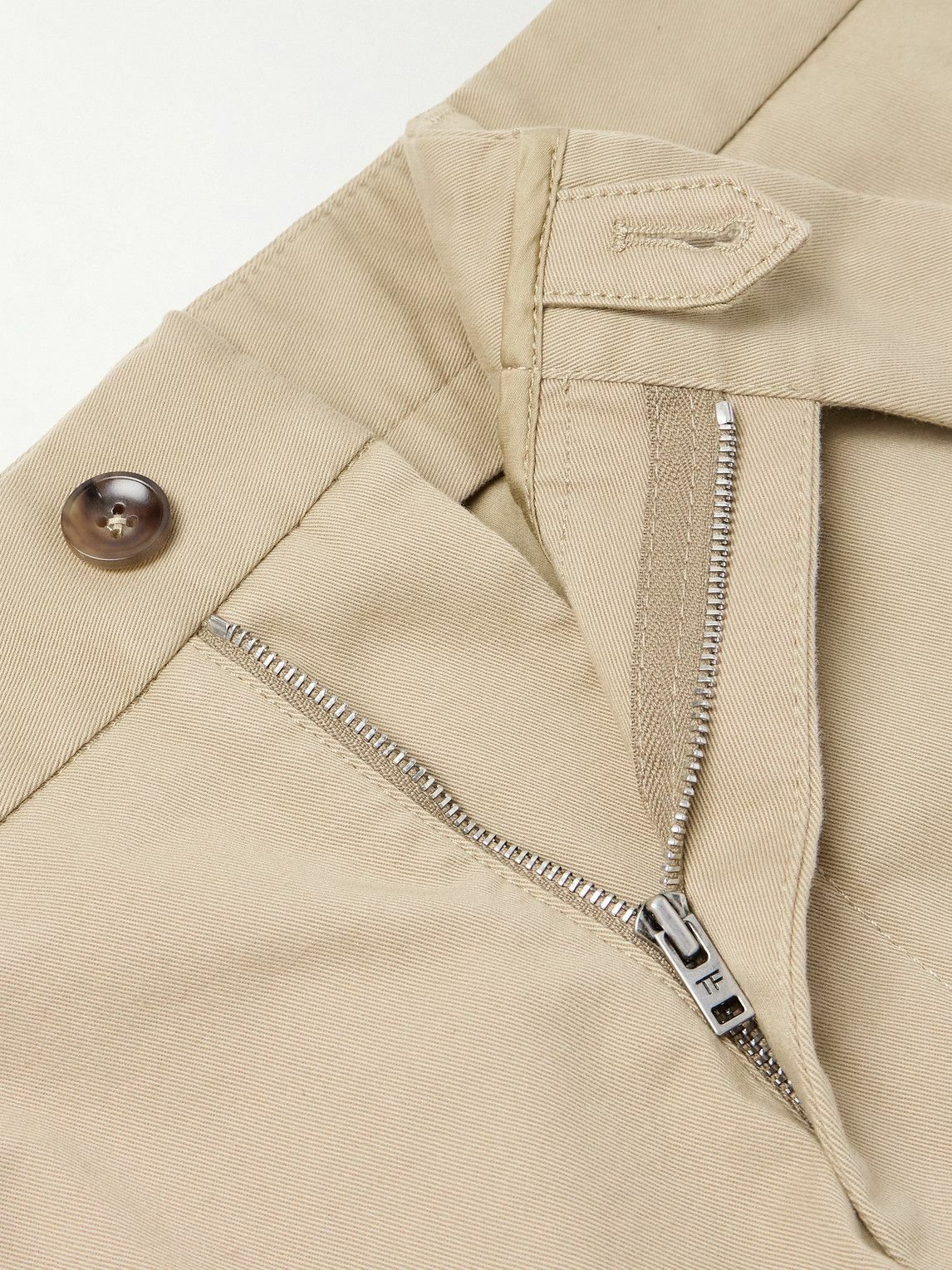 TOM FORD - Tapered Cotton-Blend Twill Chinos - Brown