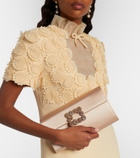Roger Vivier Efflorescence embellished satin clutch
