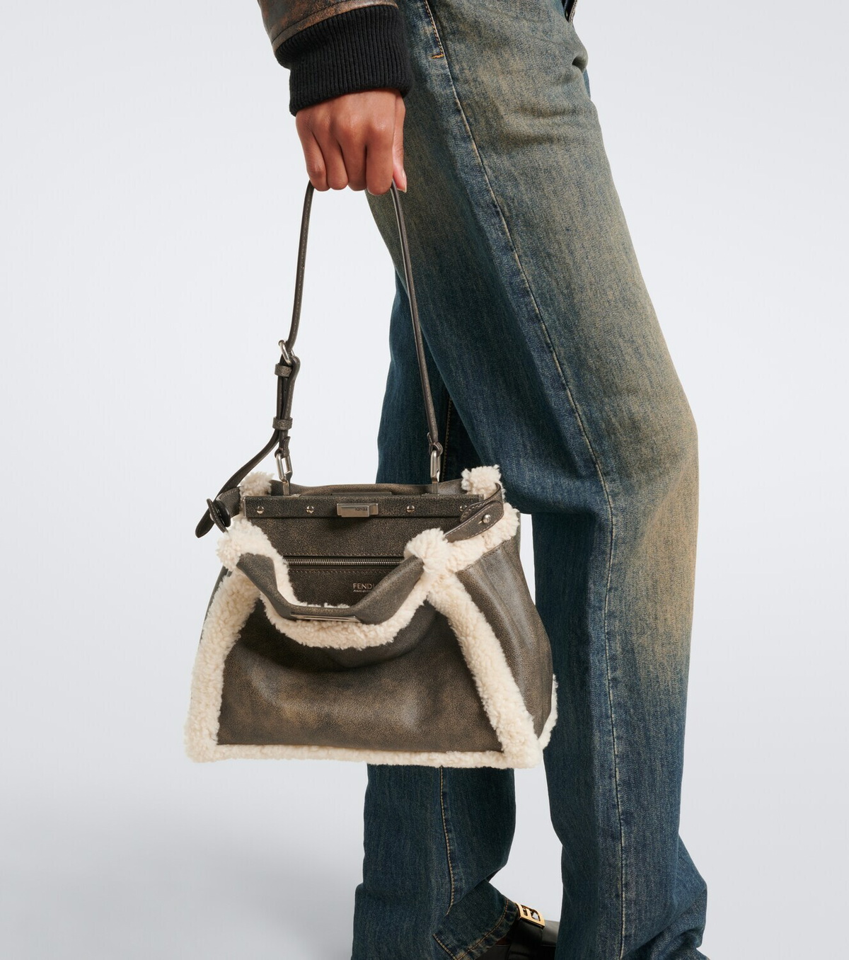 Fendi My Peekaboo® Small leather shoulder bag