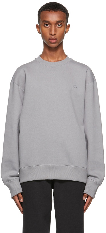 Photo: adidas Originals Grey Adicolor Trefoil Sweatshirt