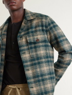 Hartford - Checked Wool-Blend Overshirt - Green