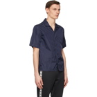 Moncler Navy Nylon Short Sleeve Shirt