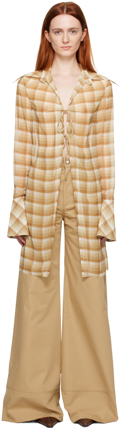 JUNEYEN Tan Check Shirt