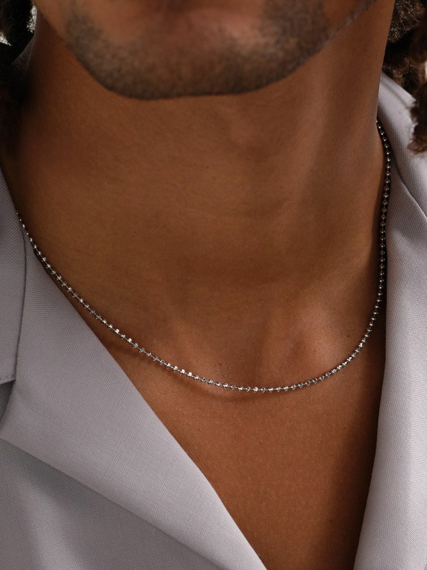 Photo: Alex Moss New York - 18-inch 14-Karat White Gold Ball Chain Necklace