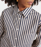 The Frankie Shop Striped cotton-blend shirt