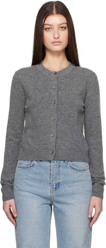 Photo: Dunst Gray Essential Crewneck Knit Cardigan