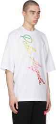 Palm Angels White Miami Logo Loose T-Shirt