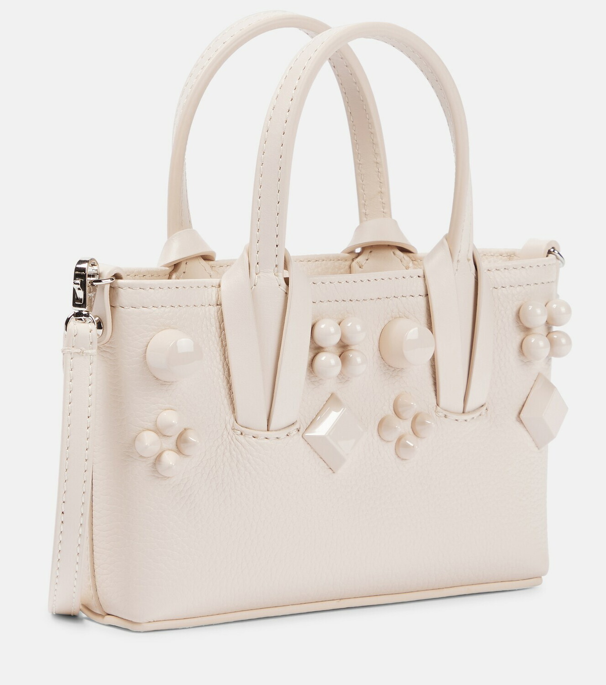 Cabata Nano embellished printed leather tote