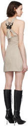 Sinéad O’Dwyer SSENSE Exclusive Taupe Minidress
