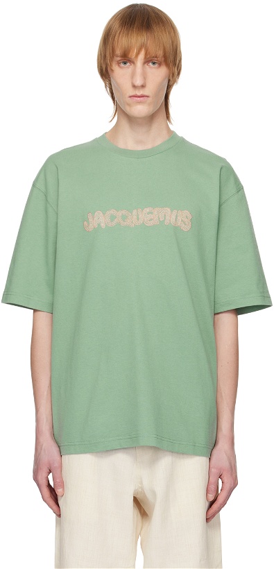 Photo: Jacquemus Green 'Le T-Shirt Raphia' T-Shirt