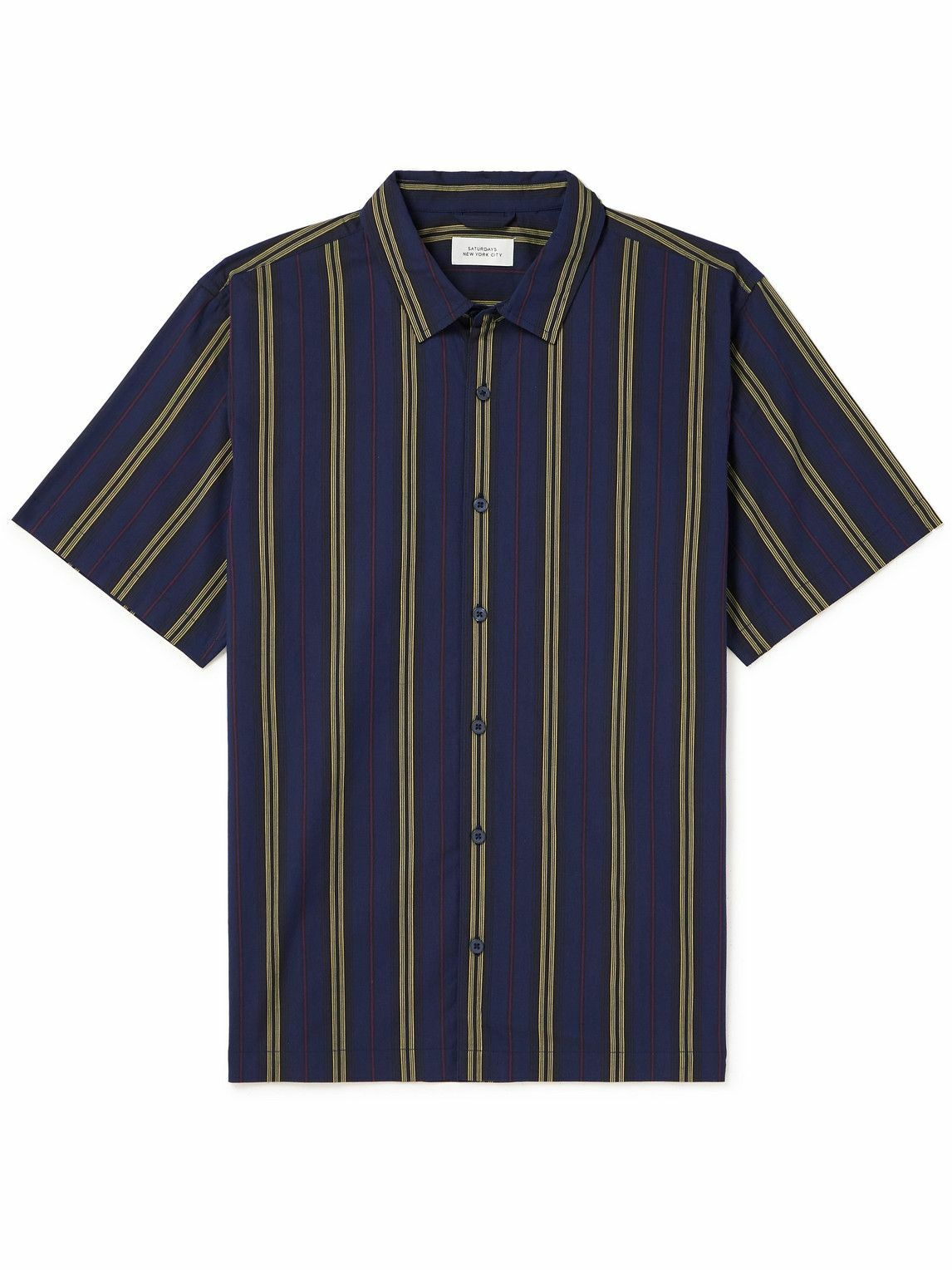 Saturdays NYC - Bruce Striped Cotton-Voile Shirt - Blue Saturdays NYC