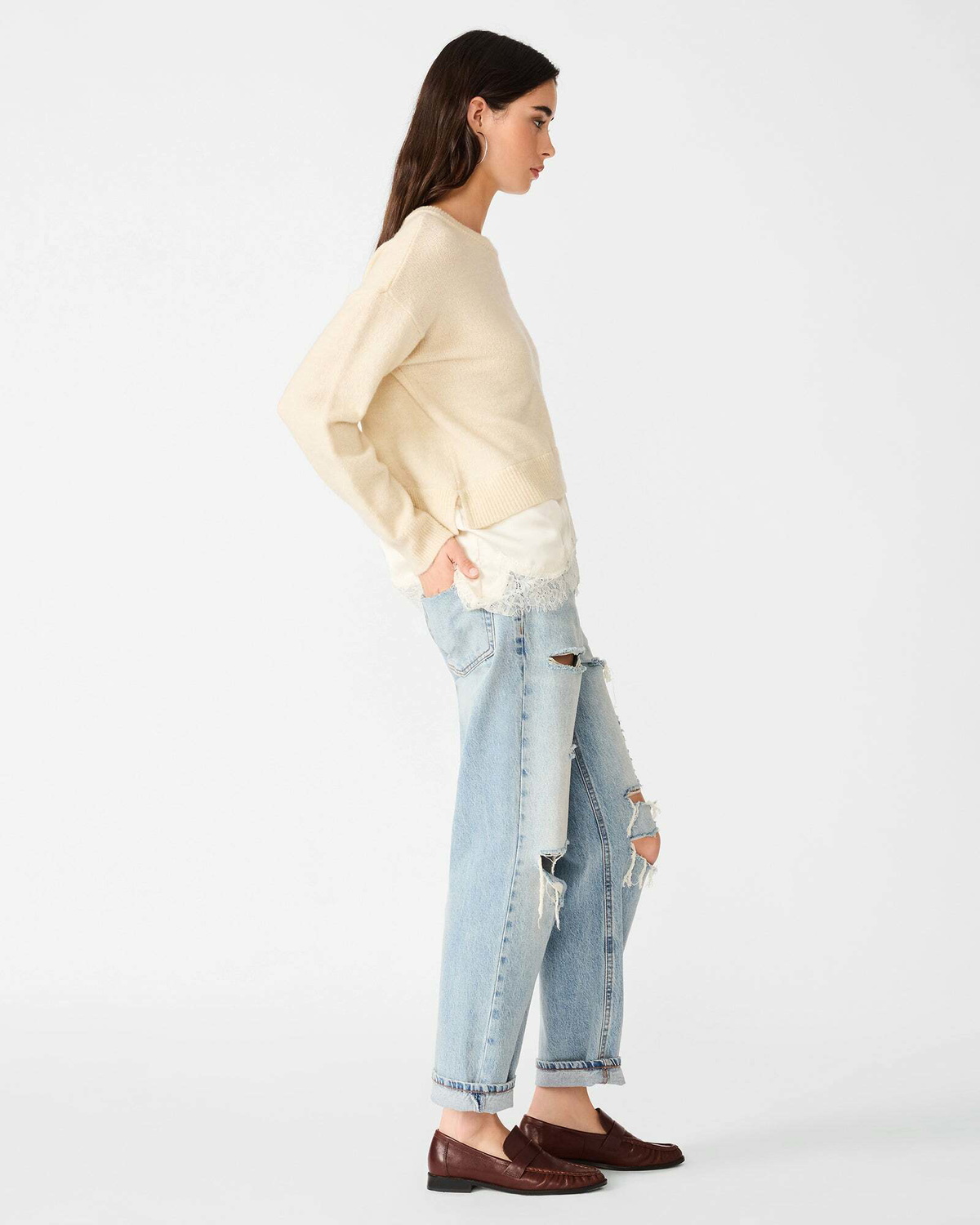 Steve Madden Aries Sweater in Cream