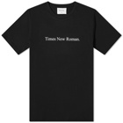 Times New Roman Men's Classic Logo Organic T-Shirt in Black