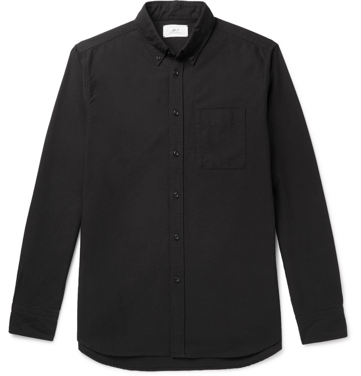 Photo: Mr P. - Button-Down Collar Cotton Oxford Shirt - Black