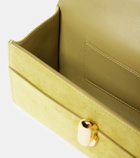 Savette Symmetry Pochette suede tote bag